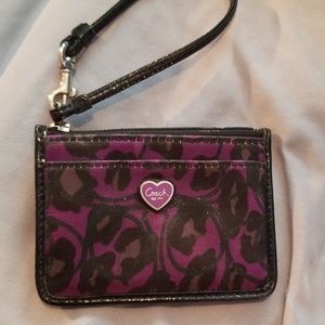 Coach poppy edition Small card holder wristlet